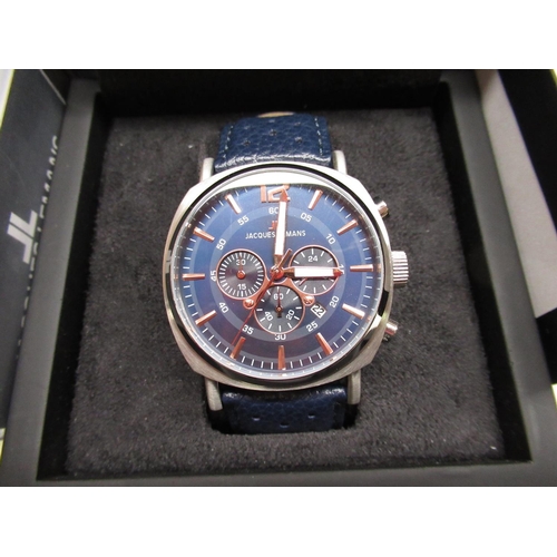 41 - Jacques Lemans Sport's chronograph quartz wristwatch with date indicator, stainless steel case on or... 