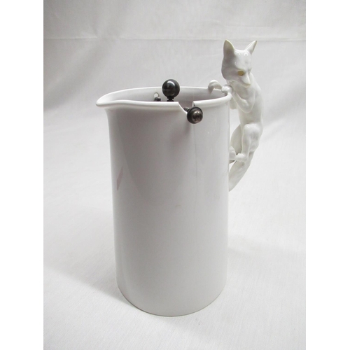 136 - Various ceramics, glassware, brass & glass condiment set, white tiptop jug,  As

prey & Co, London. ... 