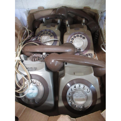 87 - BT Belstair TSR 8027A retro style telephone, an early 20th C style onyx telephone and four BT 8746G ... 