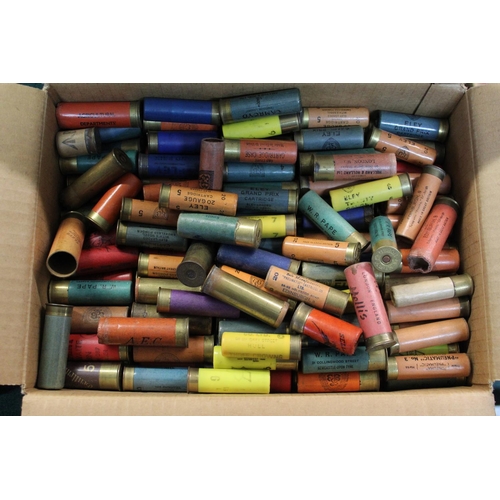392 - Large collection of 20B and 12B shotgun cartridges, some empty, Kynoch Brass 12B, etc (shotgun certi... 