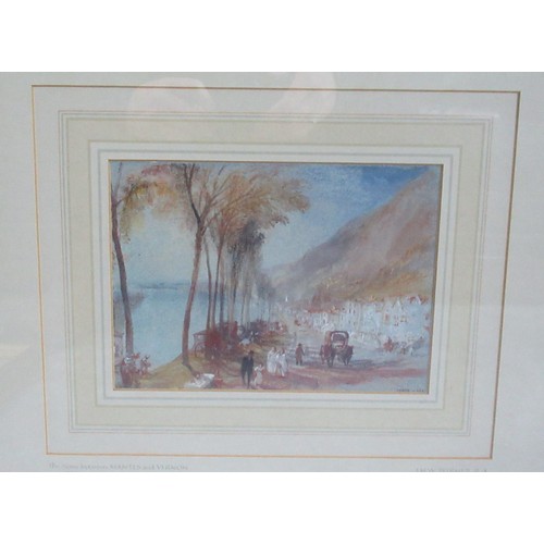 567 - Framed and mounted set of six Tate gallery Turner prints