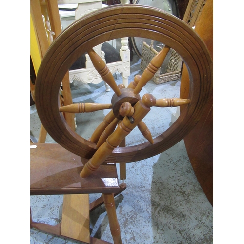 563 - Beechwood turned spinning wheel