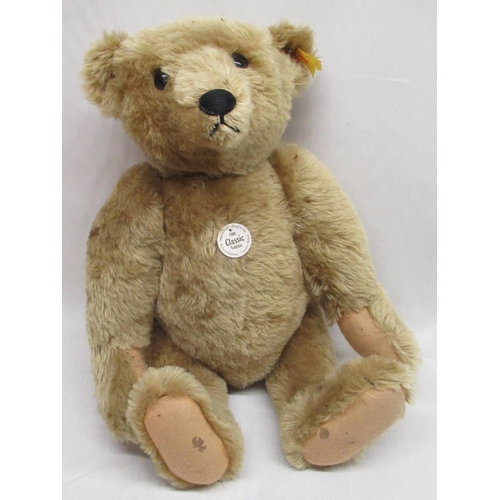 100 - Steiff 1906 classic growler teddy bear blonde mohair fur with jointed limbs H50cm