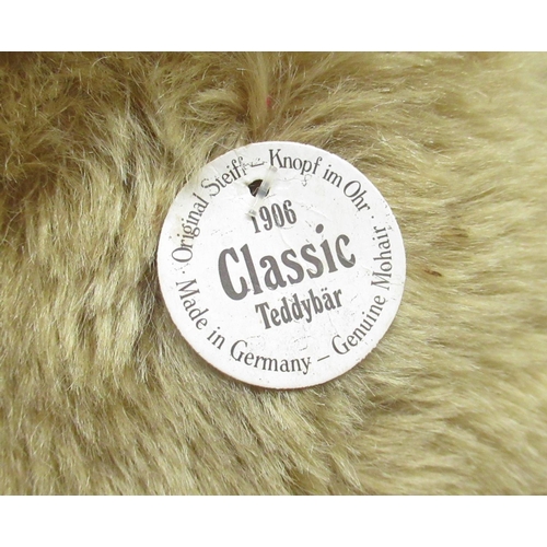 100 - Steiff 1906 classic growler teddy bear blonde mohair fur with jointed limbs H50cm