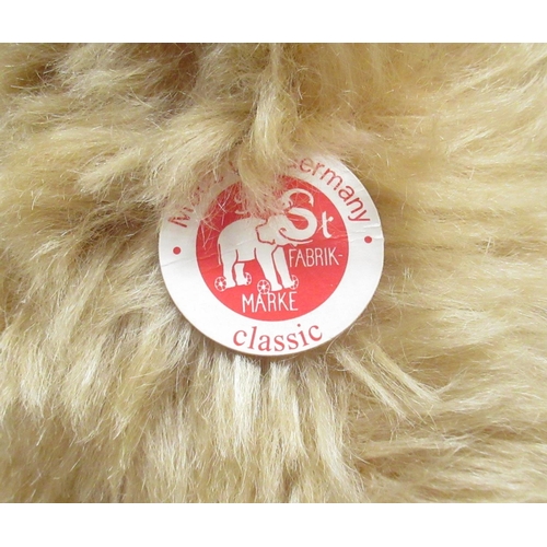 101 - Steiff classic 1920's growler teddy bear long blonde mohair fur with jointed limbs