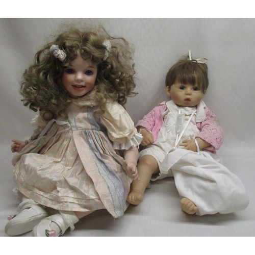 105 - C20th Selia Dolls bisque head soft bodied doll with jointed bisque limbs no. 6597 (H60cm), Max Zaph ... 