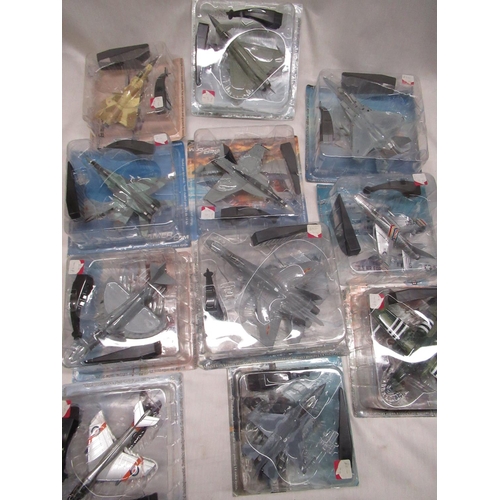 608 - Various toy collectable aircraft including F-15A Eagle, Tornado, Euro fighter, Super hornet etc.  (1... 