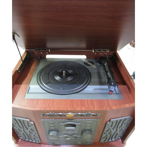 524 - Akura retro music centre with radio, cd, tape and record player