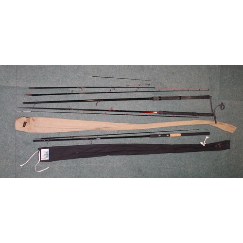 168 - Silstar 2.85 meter three section match rod with two quiver tips, Silstar multi mesh power picker two... 