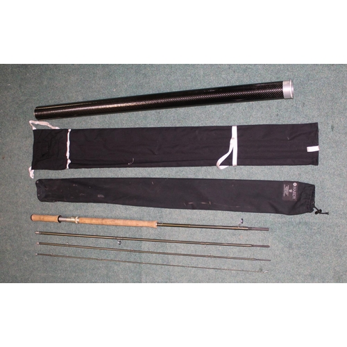 169 - House of Hardy salmon fishing rod four part angel two 13 foot salmon fishing rod in carbon fiber car... 