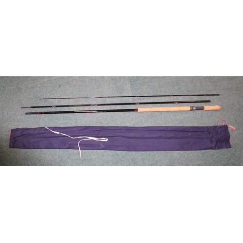 170 - Salmon fly fishing rod by Fiber Tube of Alnick England glass fiber 12.6 foot salmon fishing rod with... 