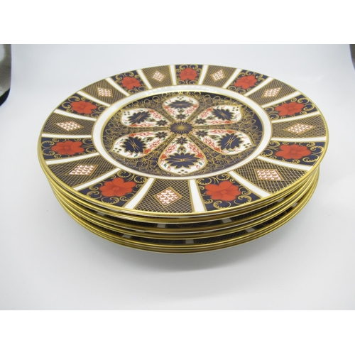 682 - Royal Crown Derby 1128 Old Imari pattern - set of six circular plates each D27cm