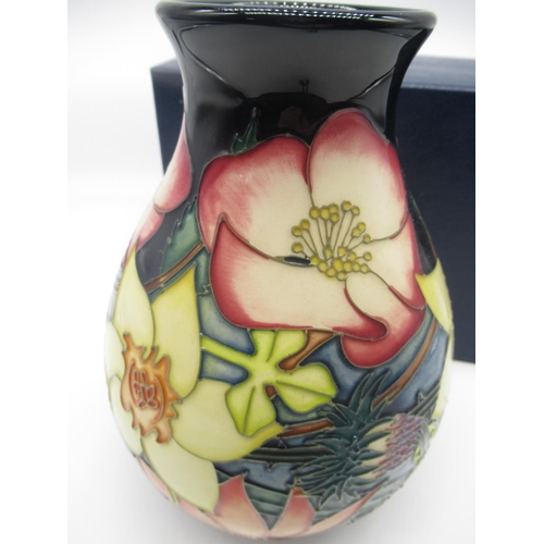 688 - Moorcroft vase for ERII Golden Jubilee 2002, baluster body decorated with spring foliage, in Moorcro... 
