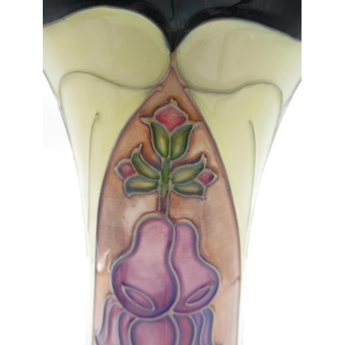 689 - Moorcroft vase, tapering body with trumpet neck decorated in Foxglove pattern, printed marks H31cm i... 