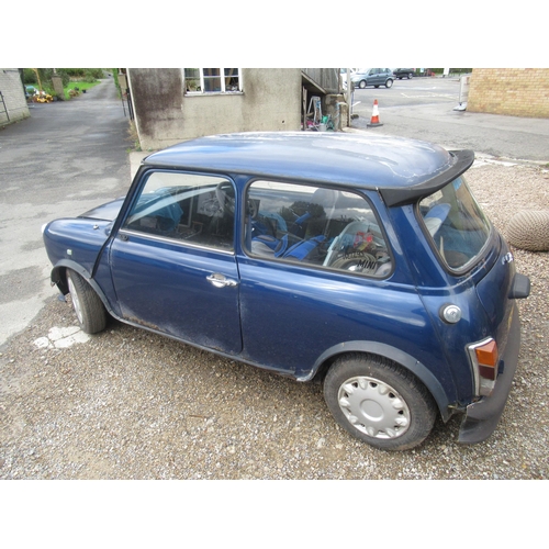 138 - 1993 Austin Mini Project with 998cc engine and automatic gearbox, blue with black racing stripes,