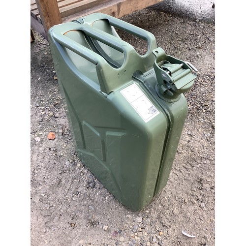 155 - Green metal 20l Jerry can