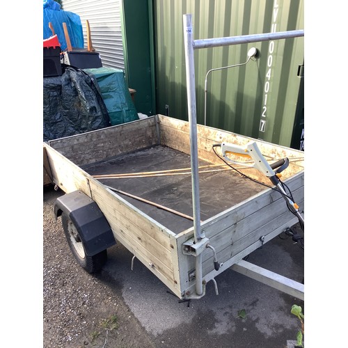 156 - Galvanised and wood body trailer 6ft x 4ft