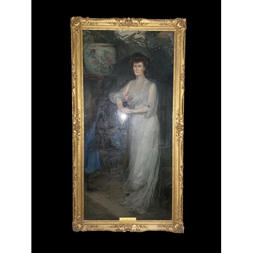 1021 - Florence A Engelbach nee Neumegen (1872-1951): Full length portrait of Harriette Edith, wife of Hira... 