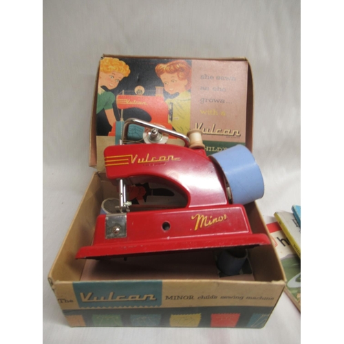 770 - WITHDRAWN - Vulcan Minor child's sewing machine in original box, Lone Star union Pacific Diesel Loco... 