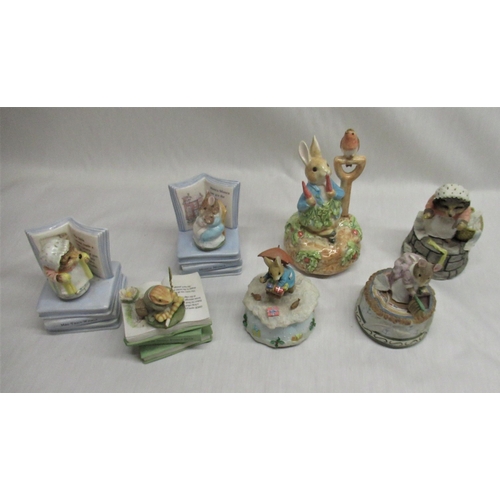 34 - Seven Border Fine Arts Beatrix Potter musical figurines (7)