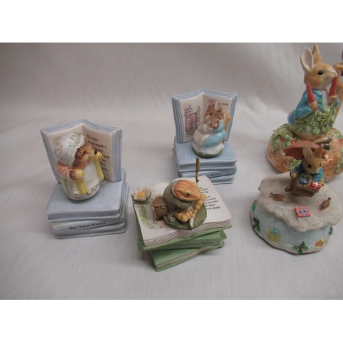 34 - Seven Border Fine Arts Beatrix Potter musical figurines (7)
