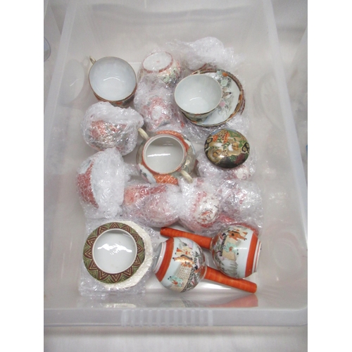 479 - Collection of Oriental Coffee and Tea Sets and assorted Plates(in three boxes)