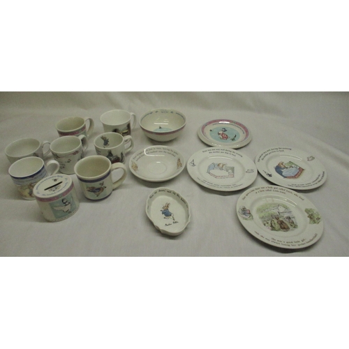 52 - Wedgwood Beatrix Potter plates, mugs and money box