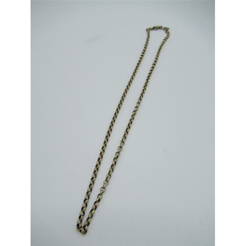 529 - 9ct gold belcher chain necklace with spring ring clasp stamped 9ct gold L43g 4.9g