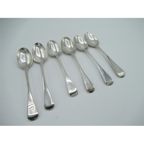 543 - Harlequin set of six hallmarked  silver teaspoons 3.4ozt