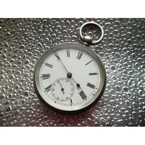 545 - Late Victorian silver cased key wound pocket watch. Swiss cylinder movement numbered 299124 London, ... 