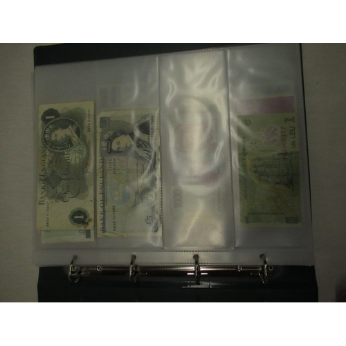 66 - Folder of assorted bank notes