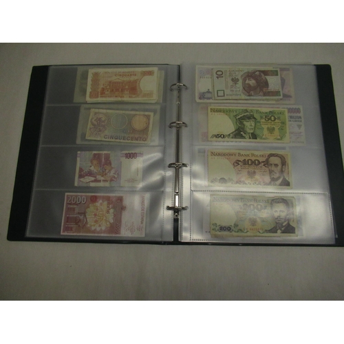 66 - Folder of assorted bank notes