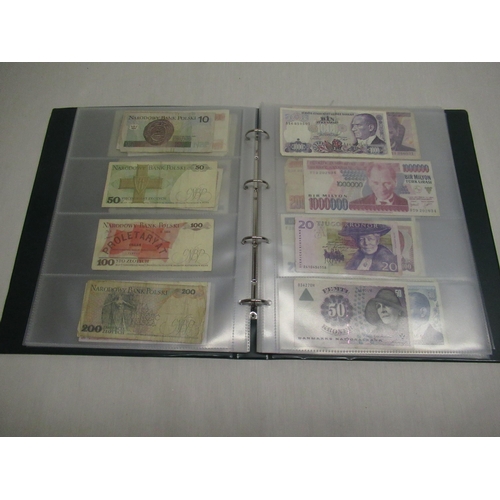 66 - Folder of assorted bank notes