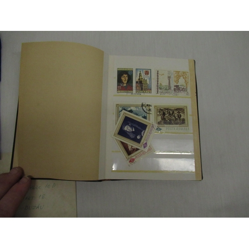 69 - Small stamp book with various stamps from Romania, USA, The Olympics etc.