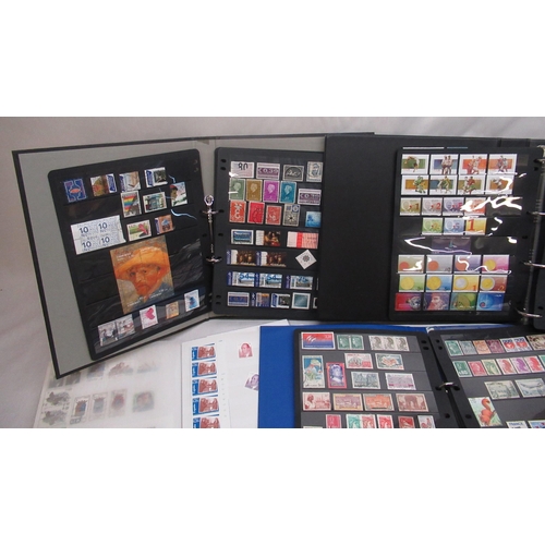 88 - Six stamp albums relating to Spain, Portugal, France, Belgium, Holland