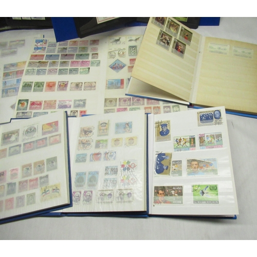 90 - Nine stamp albums relating to Iraq, Saudi Arabia, Turkey, Ajman, Yemen, Pakistan, Iran, Jordan etc