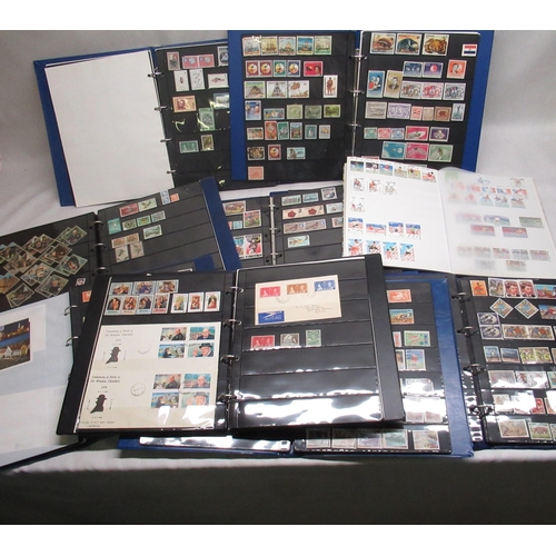 91 - Ten stamp albums of mixed international postage stamps