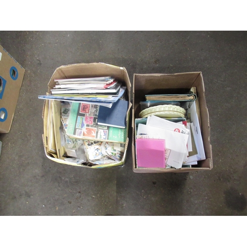 96 - Two boxes of loose stamps and stamp guides