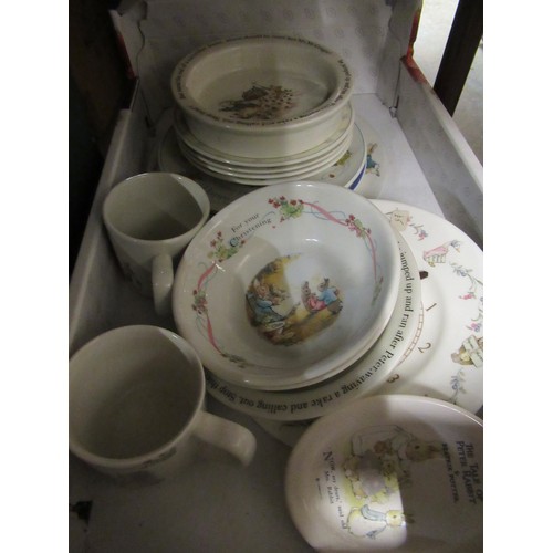 50 - Collection of Wedgwood Beatrix Potter plates, bowls and mugs