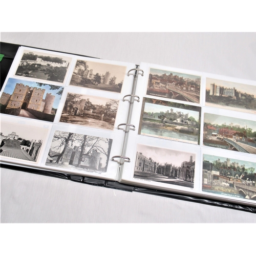 201 - Folder containing approximately four hundred postcards of castles such as Ardvroick, Arundel, Ashby ... 