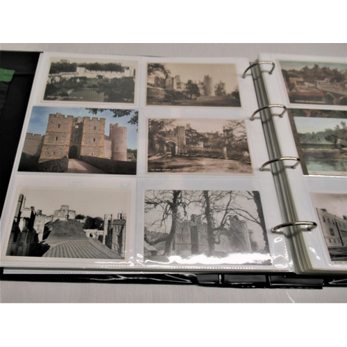 201 - Folder containing approximately four hundred postcards of castles such as Ardvroick, Arundel, Ashby ... 