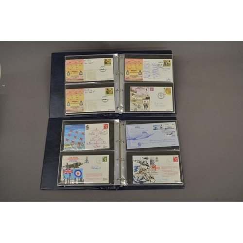 182 - Six albums - RAF museum collection, historic aviators, coordinated RAF series, miscellaneous stamps,... 