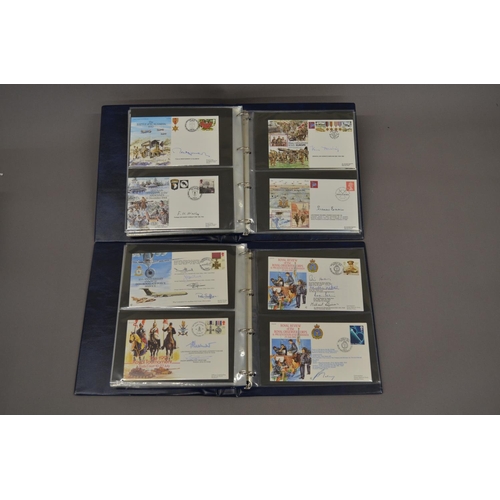 182 - Six albums - RAF museum collection, historic aviators, coordinated RAF series, miscellaneous stamps,... 