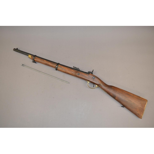 23 - Modern reproduction percussion cap rifle (wall hanger)