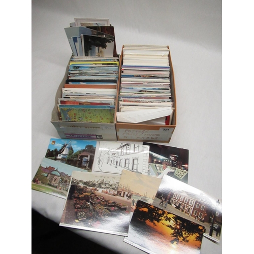 324 - Preproduction printed colour advertising postcards some foreign (2 boxes)