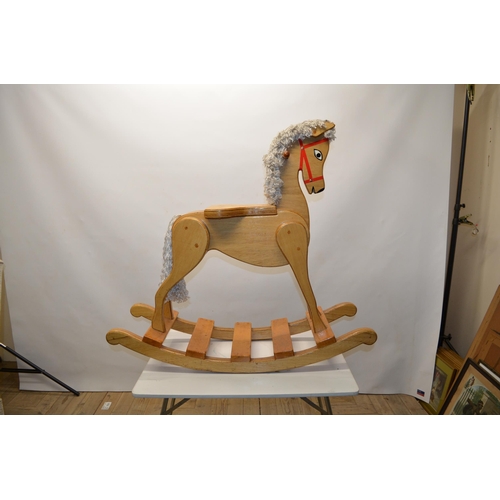 51 - Modern rocking horse, rocking chair horse, pine rocking horse (3)