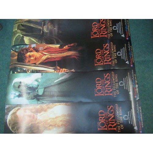 300 - Harry Potter and The Order of the Phoenix cardboard ad. and thirteen Lord of the Rings Fellowship of... 