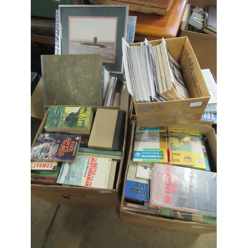 307 - Seven Boxes of Naval history books