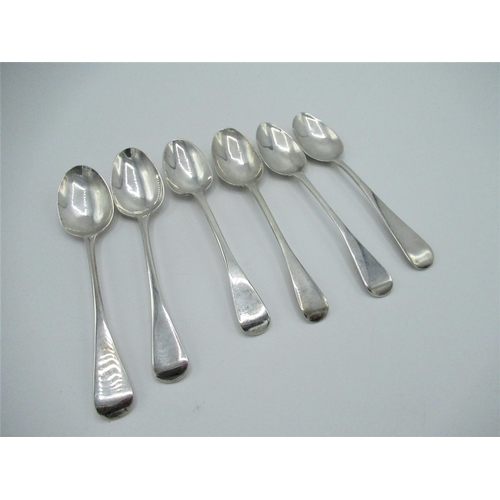 110 - Harlequin set of six hallmarked  silver teaspoons 3.4ozt