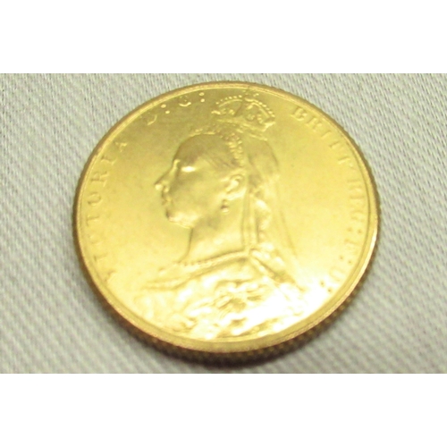 144 - Victorian gold sovereign 1891